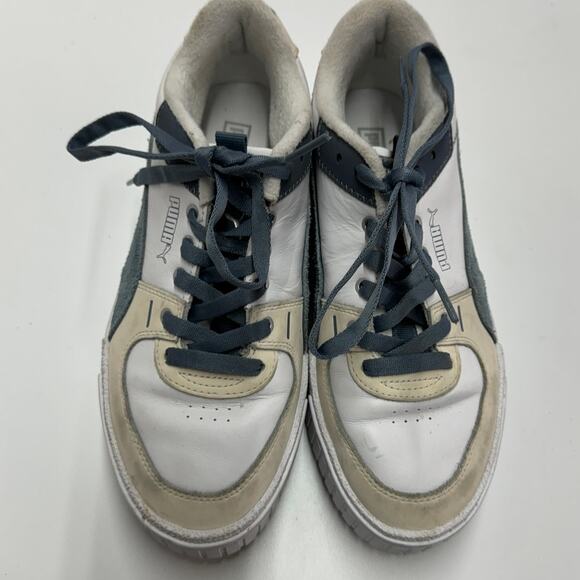 Puma Sneakers Womens 9.5 White Blue Cali Sport Frosted Hike Shoes 380948-02 - Picture 2 of 9